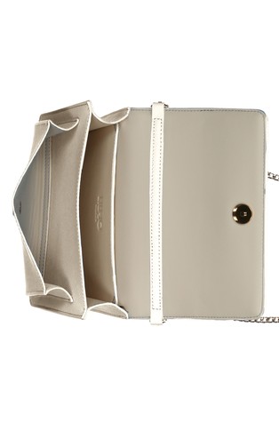LIU JO Faux leather logo crossbody Off White 4
