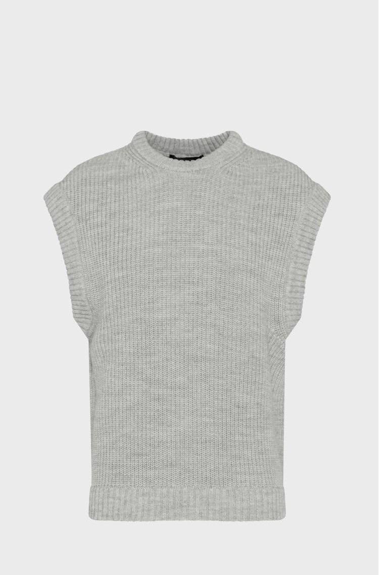 DRYKORN Sleeveless jumper in alpaca-wool mix Gray 