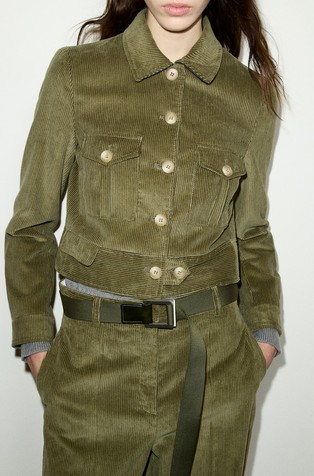 Cropped corduroy jacket