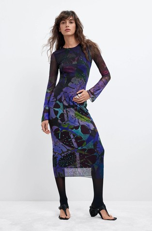 Printed tulle dress M. C. Lacroix