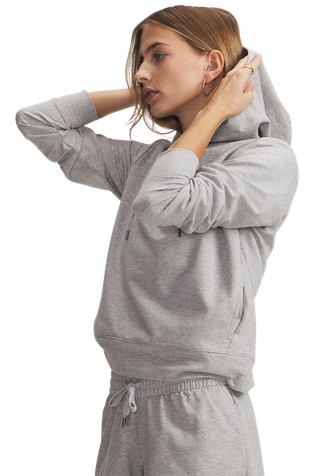 Sport pulover s kapuco in frotirano notranjostjo