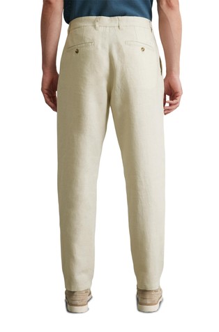 MARC O'POLO Relaxed fit linen chino trousers Gray Silk 2