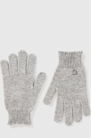 Knit gloves in wool blend