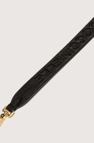 COCCINELLE Embroidery Logo Leather Shoulder Strap Emporium