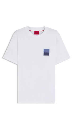 Cotton-jersey T-shirt with logo print