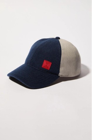 Canvas and knit baseball cap