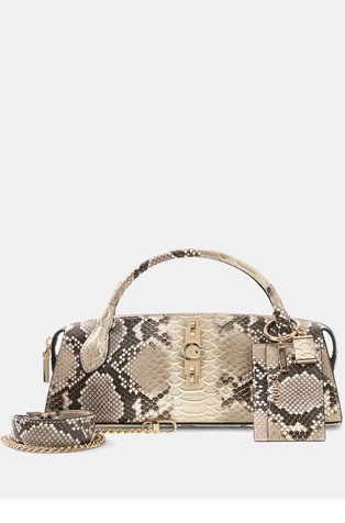 Yvonne Snakeskin-print Mini Satchel