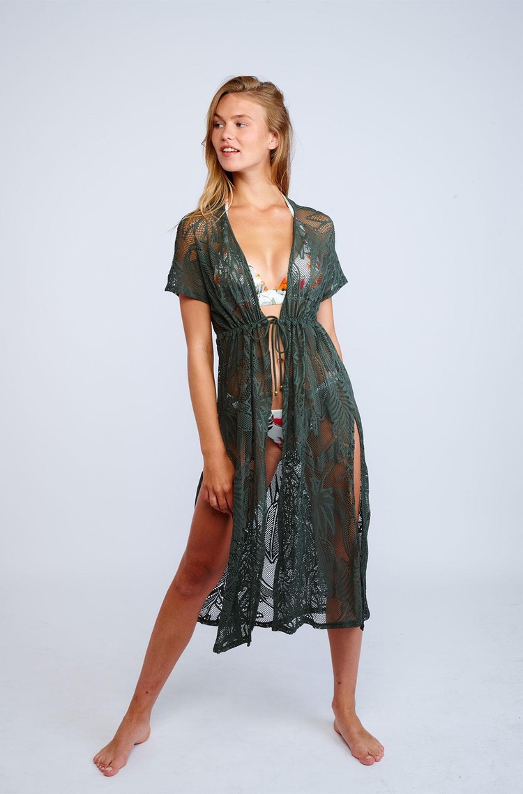 BANANA MOON Elvie Cocobeach Beachwear dress Dark Green 