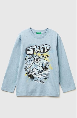 Majica z dolgimi rokavi in potiskom