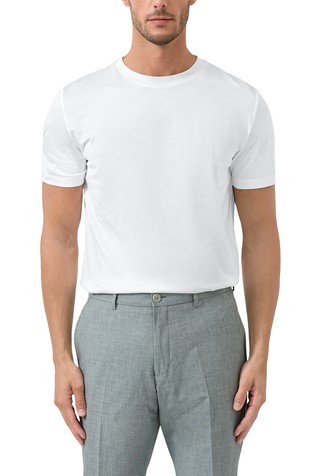 Majica s kratkimi rokavi iz fine jersey tkanine