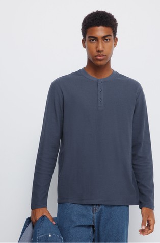 Long Sleeve Henley T-shirt