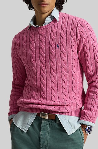 Cable-Knit Cotton Sweater