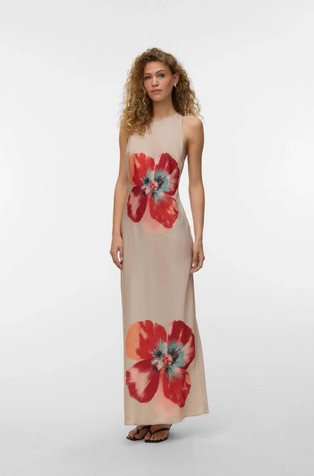 VMREBA long satin dress with print