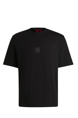 HUGO x RB logo majica s kratkimi rokavi iz bombažnega jerseya