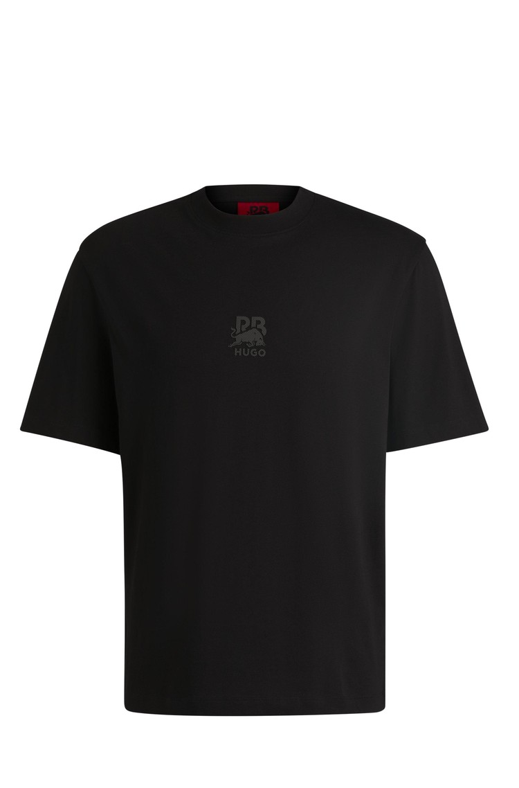 HUGO BOSS HUGO x RB cotton-jersey T-shirt with logo Black 
