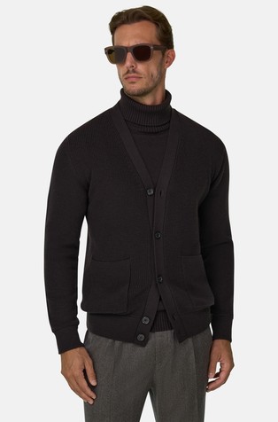 Cardigan in Extrafine Merino Wool