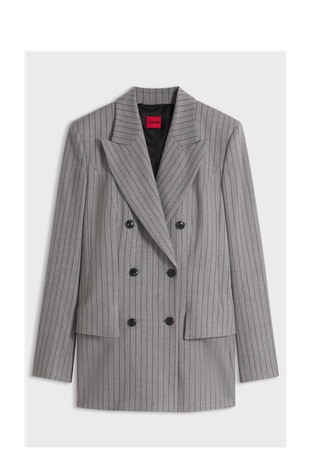 Regular-fit blazer in pinstripe fabric