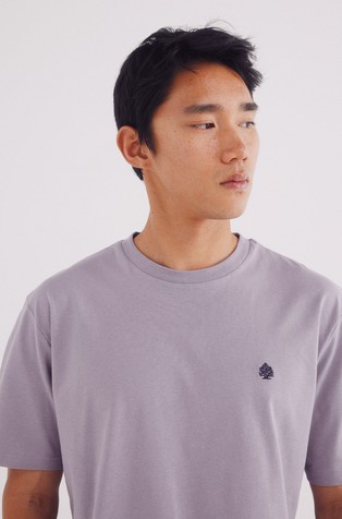 SPRINGFIELD Basic majica z okroglim izrezom Škrlatna - Purple 3