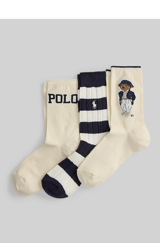 Polo Bear Crew Sock 3-pack