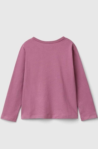 BENETTON T-shirt with logo and sequins Dark Mauve 2