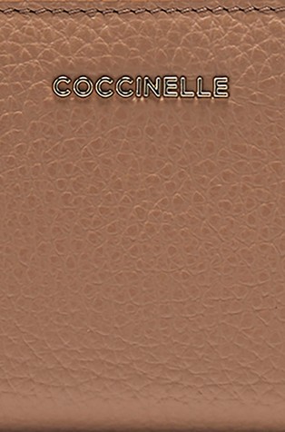 COCCINELLE Metallic Soft usnjena denarnica Rjava - Skin 3