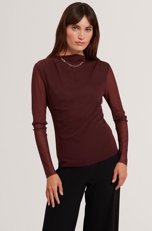 Majica s prosojnimi dolgimi rokavi