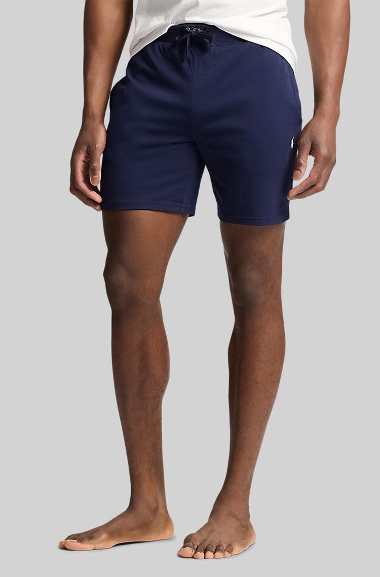 RALPH LAUREN Kratek spodnji del pižame iz bombažne jersey tkanine Modra - Cruise Nvy 