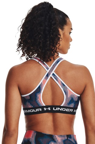 Under Armour - Women’s Armour Mid Crossback Mid Printed Sport Bra - Size XS