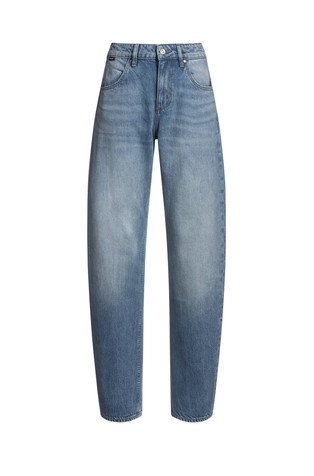 Barrel-leg jeans hlače iz neraztegljivega denima