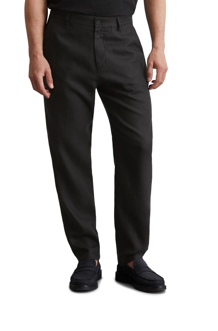 MARC O'POLO Relaxed fit lanene chino hlače Črna - Black 