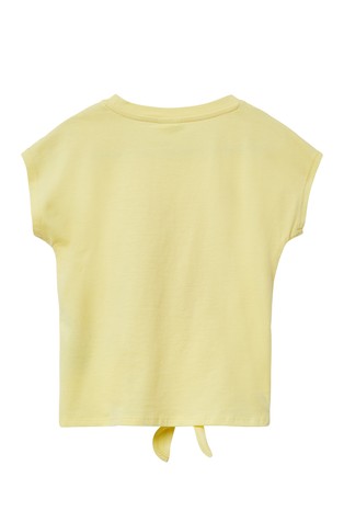 S.OLIVER Cotton T-shirt with appliqué Yellow 2