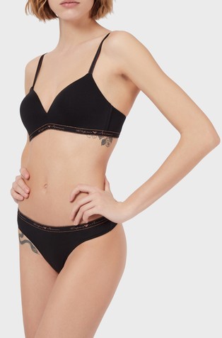 Eco-friendly thong with signature logo