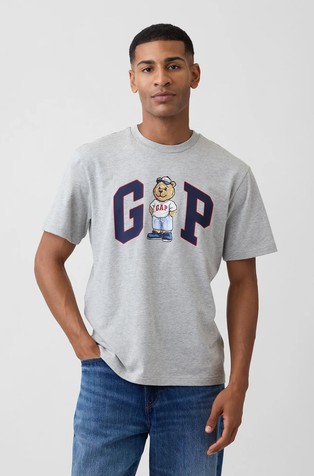 Gap logo moška relaxed fit majica s potiskom