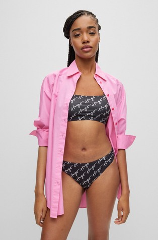 HUGO BOSS Bralette bikini bra with logo motif Open Miscellaneous 3