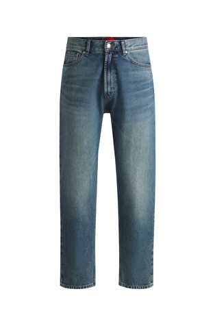 Tapered fit bombažne jeans hlače