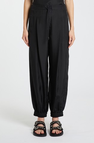 Monochrome joggers in pure silk