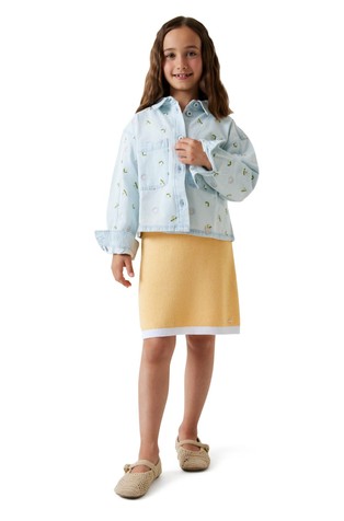 Denim jakna z vezeninami