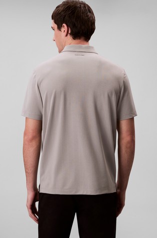 CALVIN KLEIN Short-sleeved polo in viscose-blend Gray 2