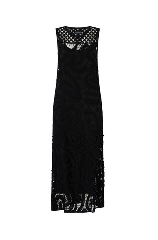 Čipkasta obleka brez rokavov