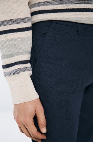SPRINGFIELD Slim fit micro-printed chinos Dark Blue 4