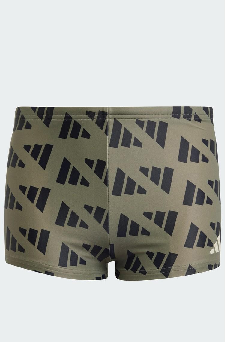 ADIDAS Logo Graphic Swim Boxers Kids Green 