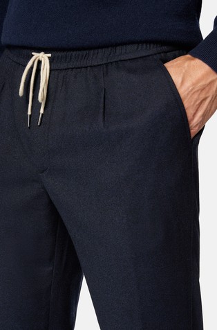 BOGGI MILANO City Trousers in Wool Flannel Navy 3