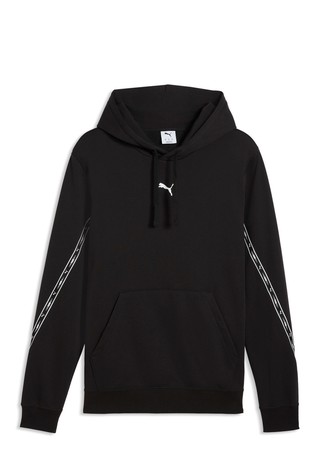 Essentials pulover s kapuco in logo trakom