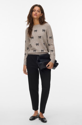 VMDOFFY pleten pulover z vzorcem