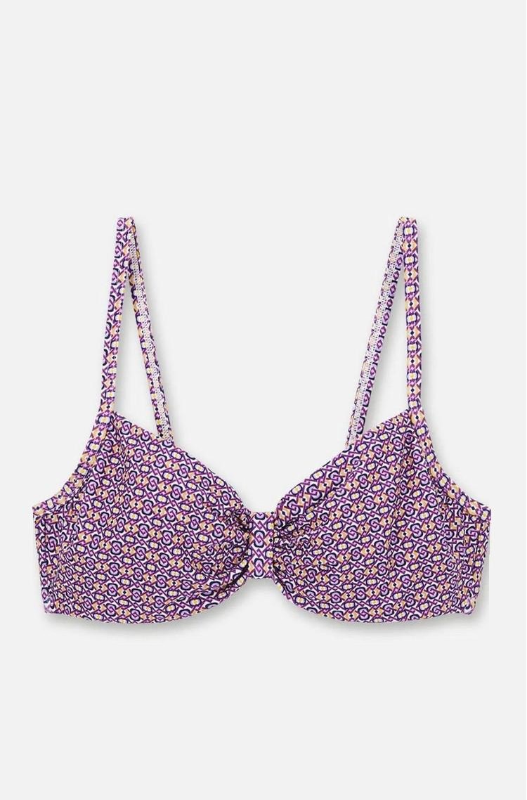 PALMERS Nautical Geo Bikini Top Purple 