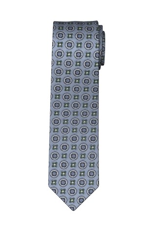 Patterned silk tie