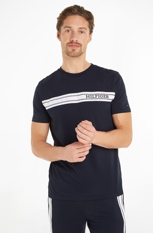 Hilfiger monotype majica s črto in logotipom