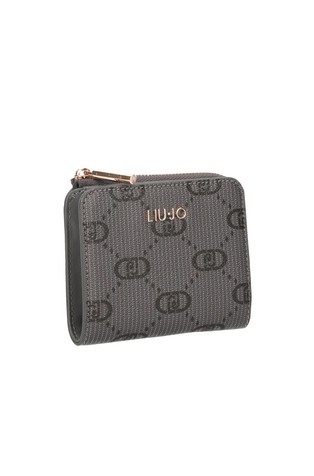 LIU JO Logo print wallet Gray 2