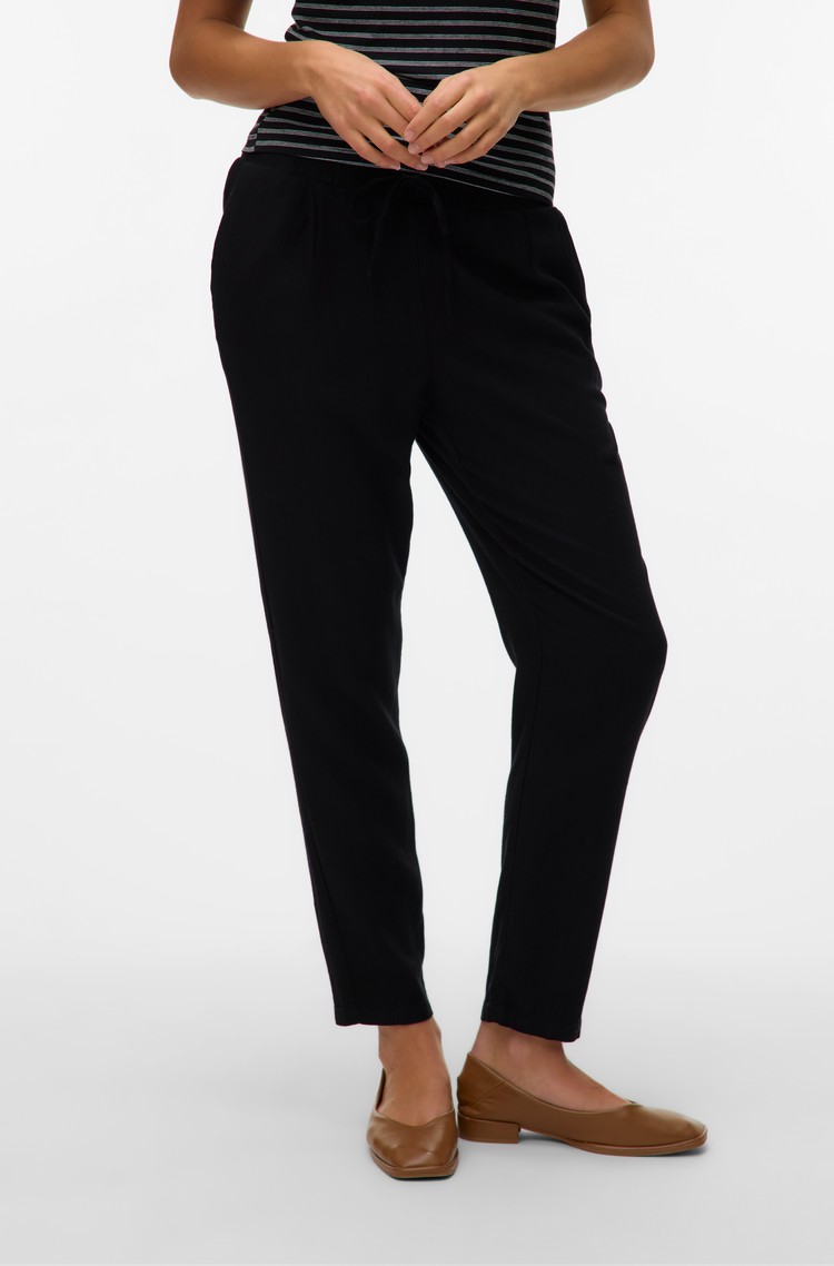 VERO MODA VMJESMILO hlače z elastičnim pasom Črna - Black 