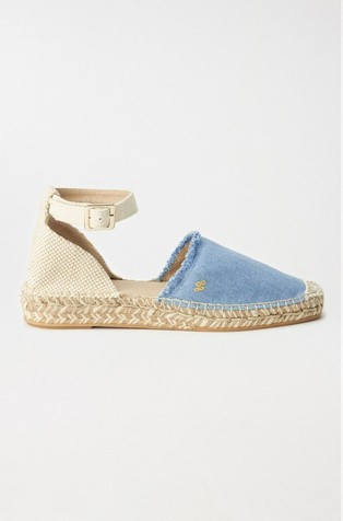 Flat denim espadrilles